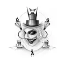 circus artist tattoo design idea