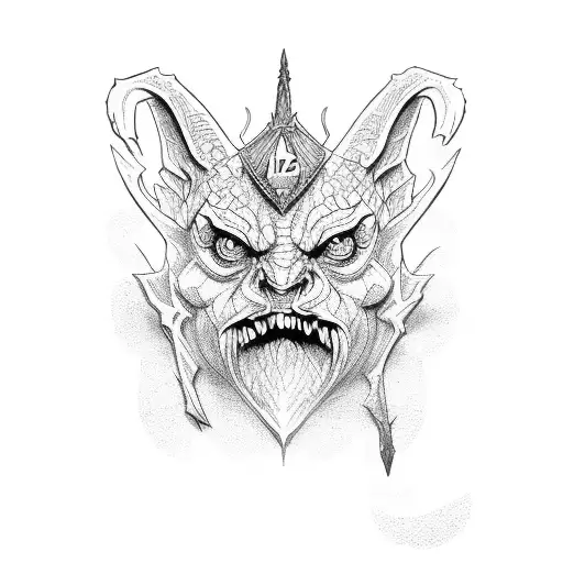 lord of the rings, dungeons and dragons dice tattoo design idea