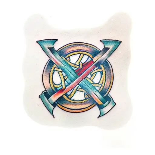 witch knot tattoo design idea