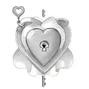 A heart-shaped lock with the word 'Father' and a key with the word 'Daughter' tattoo design idea