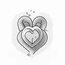 heart shaped lock tattoo design idea