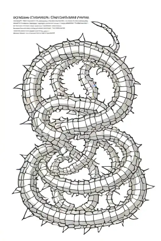 armoured centipede wrapping, medieval gothic architechture tattoo design idea