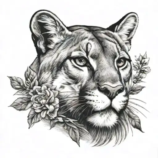 cougar with Bible quote tattoo tattoo design idea