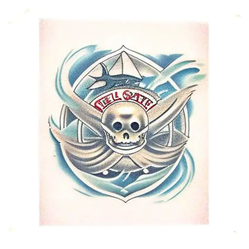 seal in the deep sea tattoo design idea