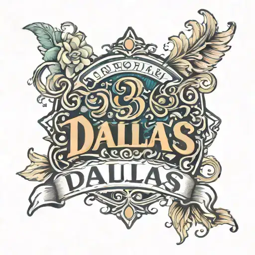 Dallas name tattoo tattoo design idea
