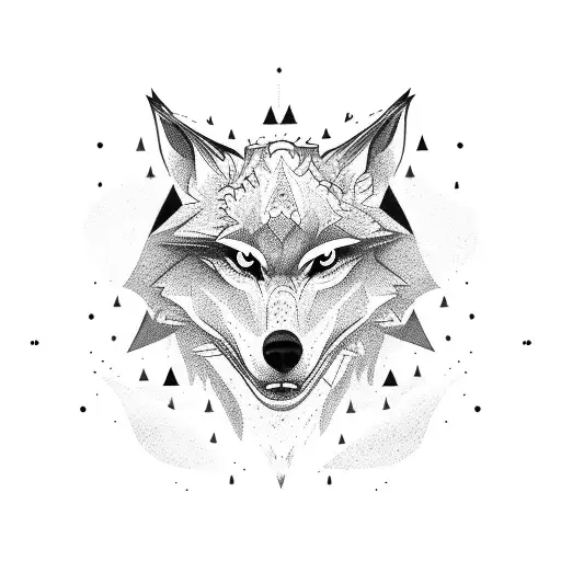 lone wolf tattoo design idea