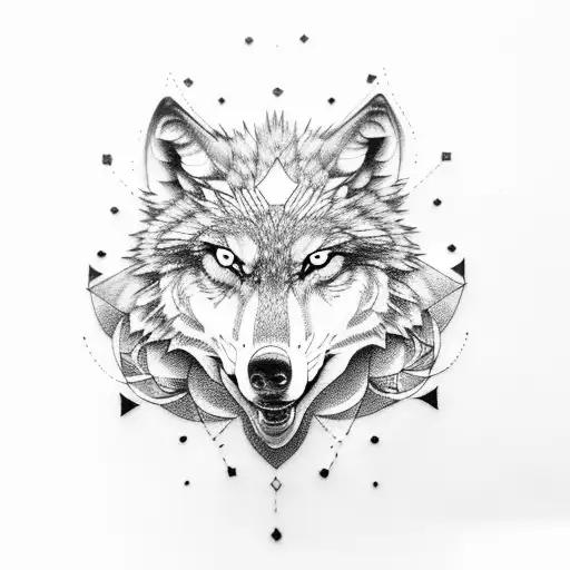 wolf and eagle tattoo design idea