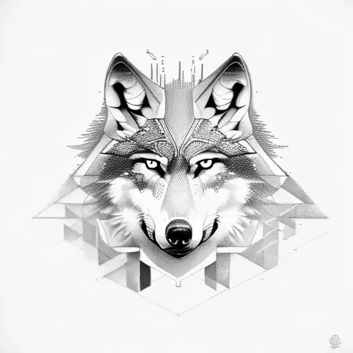 wolf and eagle tattoo design idea