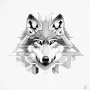 wolf and eagle tattoo design idea