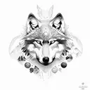 wolf and eagle tattoo design idea