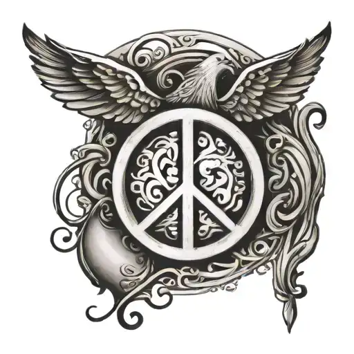 life line peace freedom tattoo design idea