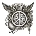life line peace freedom tattoo design idea