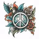life line peace freedom tattoo design idea