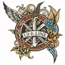 life line peace freedom tattoo design idea