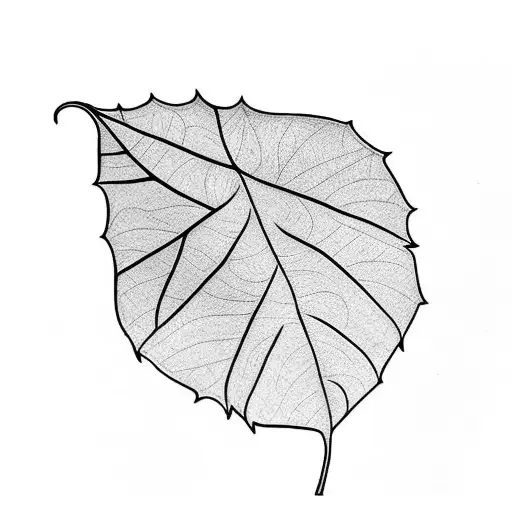 Leaf tattoo design idea