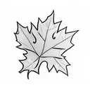 Leaf tattoo design idea