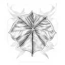 Leaf tattoo design idea