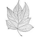 Leaf tattoo design idea