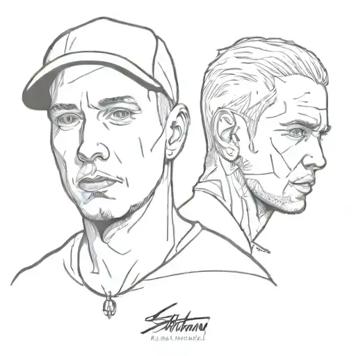 eminem album cover tattoo design idea