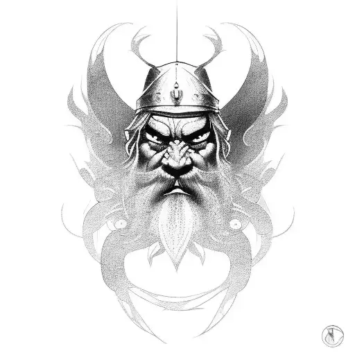 Norse dwarf tattoo design idea