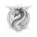 Norse dragon tattoo design idea