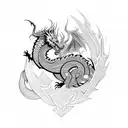 Norse dragon tattoo design idea