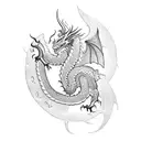 Norse dragon tattoo design idea