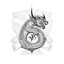 Norse dragon tattoo design idea