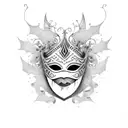 Mardi Gras mask tattoo design idea