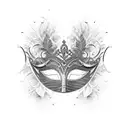 Mardi Gras mask tattoo design idea