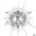 icarus falling out the sky tattoo design idea