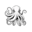 cartoon octopus tattoo design idea
