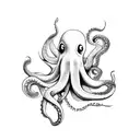 cartoon octopus tattoo design idea