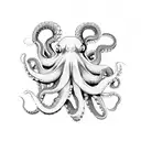 cartoon octopus tattoo design idea