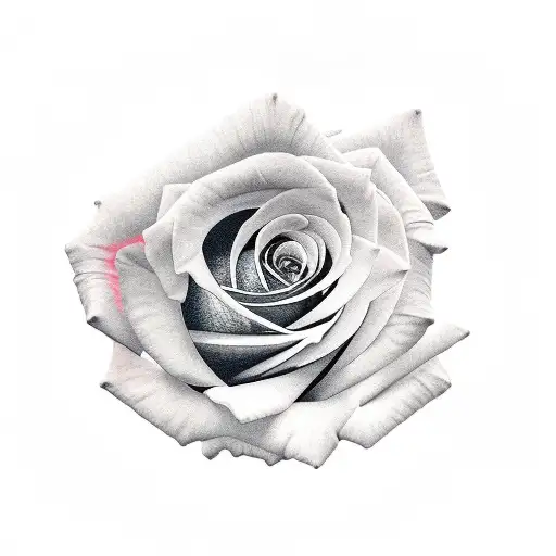 rose black and red tattoo design idea