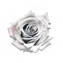 rose black and red tattoo design idea