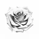 rose black and red tattoo design idea