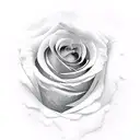 rose black and red tattoo design idea