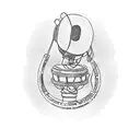 Poker cards with microphone tattoo design idea