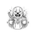 Poker cards with microphone tattoo design idea