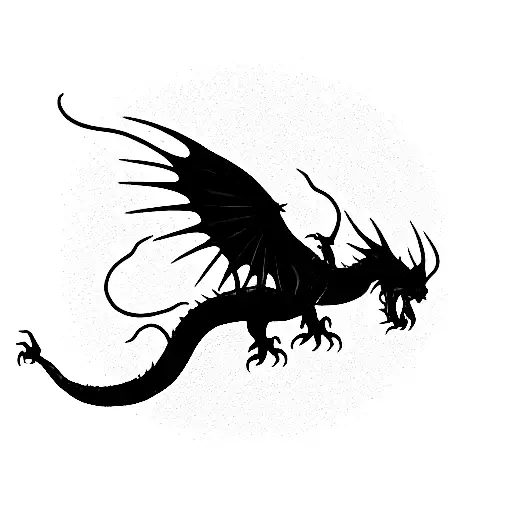 Red dragon tattoo design idea
