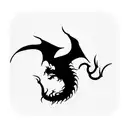 Red dragon tattoo design idea