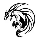 Red dragon tattoo design idea
