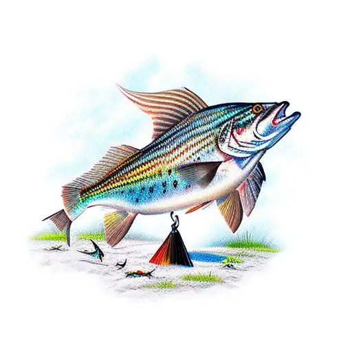 hunting fishing  tattoo design idea