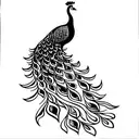 Peacock tattoo design idea
