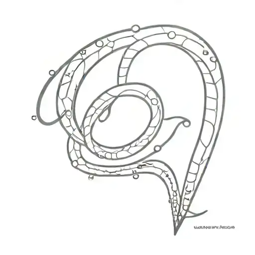 Snake, Astro sign Aries, first name Kelly in Morse code, Spathiphyllum, Coquette, Strength, Courage tattoo design idea