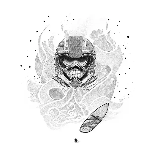 surf rider tattoo design idea