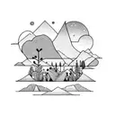 four fsmily members 2 children 1 wife seratonin chemistry nature tattoo design idea