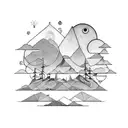 four fsmily members 2 children 1 wife seratonin chemistry nature tattoo design idea