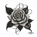 Roses and god symbol in alchemy tattoo design idea
